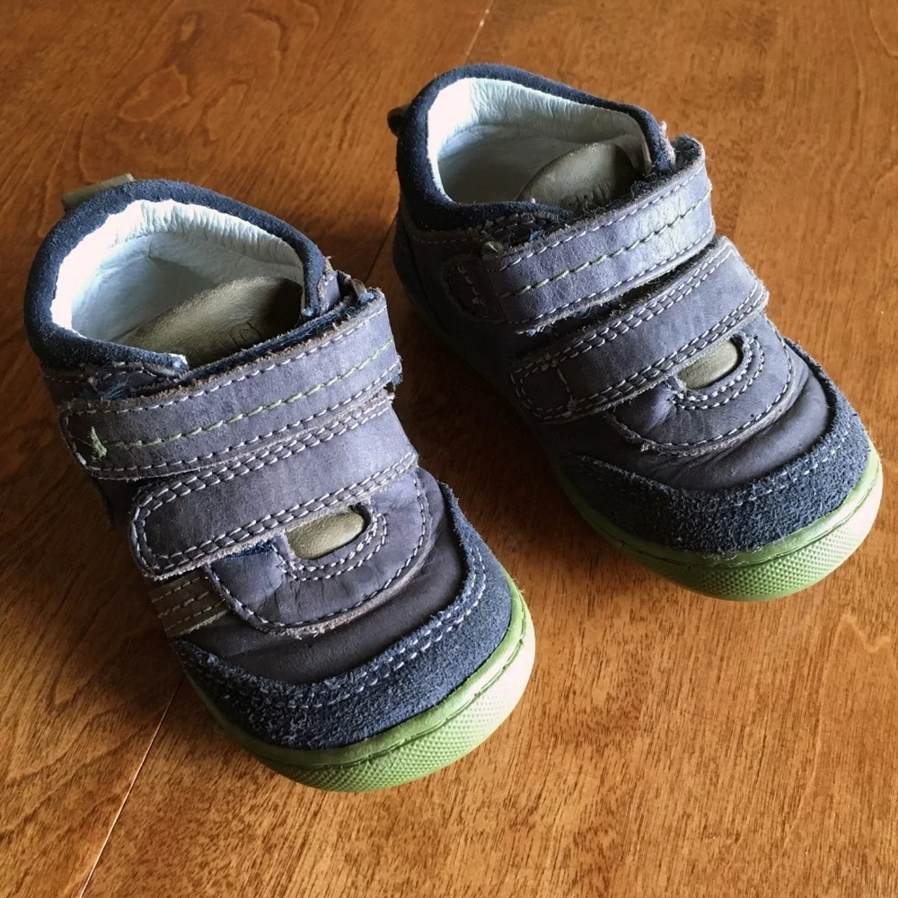 Primigi green/navy leather shoes toddler EU19